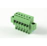 Клеммная колодка DINKLE EC350RM-06P, Винтовая, 6 контактов, сечение провода 0.2-1.5 мм2, ток 14 A, Зеленый фото 2