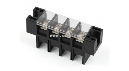 Клеммная колодка DINKLE 0168-2204, Винтовая, 4 контакта, сечение провода 0.34-6 мм2, ток 41 A, Черный фото 1