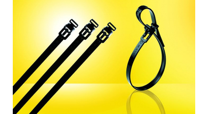 Стяжки многоразовые пластиковые, AVC ALR-300BH-B (100шт) фото 1