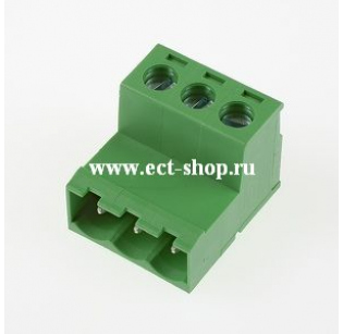 Клеммная колодка DINKLE 2ESH-03P, Винтовая, 3 контакта, сечение провода 0.25-2.5 мм2, ток 12 A, Зеленый