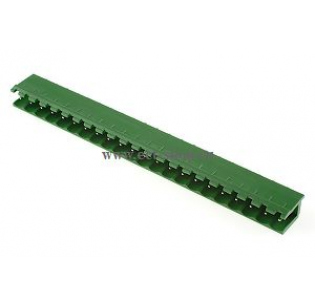 Клеммная колодка DINKLE 5EHDV-22P, 22 контакта, сечение провода - мм2, ток 18 A, Зеленый