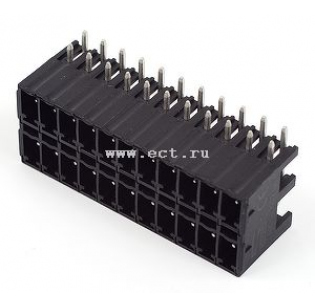 Клеммная колодка DINKLE 0221-2222L, 22 контакта, сечение провода - мм2, ток 8 A, Черный