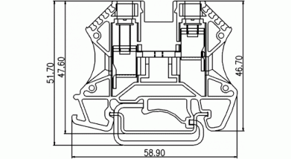Клеммная колодка DINKLE DK6, Винтовая, сечение провода 0.5-6 мм2, ток 41 A, Бежевый фото 2