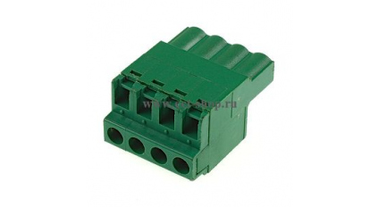 Клеммная колодка DINKLE 5ESDF-04P, Винтовая, 4 контакта, сечение провода 0.2-4 мм2, ток 18 A, Зеленый фото 1