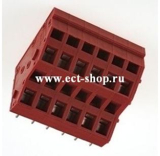 Клеммная колодка DINKLE WKK500-12P-RD, 12 контактов, сечение провода 0.5-2.5 мм2, ток 24 A, Красный