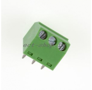 Клеммная колодка DINKLE EK381A-03P, Винтовая, 3 контакта, сечение провода 0.5-1.5 мм2, ток 12 A, Зеленый