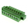 Клеммная колодка DINKLE EC381RLM-08P, Винтовая, 8 контактов, сечение провода 0.2-1.5 мм2, ток 14 A, Зеленый фото 2