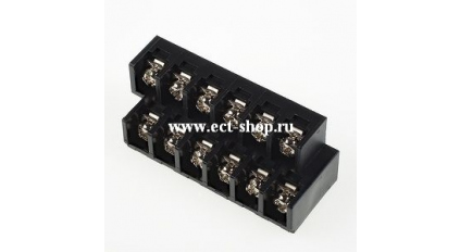 Клеммная колодка DINKLE 2DD-B01W-12, Винтовая, 12 контактов, сечение провода 0.2-1.5 мм2, ток 17.5 A, Черный фото 1