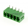 Клеммная колодка DINKLE ECH350R-05P, 5 контактов, сечение провода - мм2, ток 14 A, Зеленый фото 2