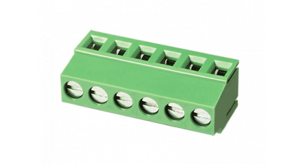 Клеммная колодка DINKLE EK508R-03P, Винтовая, 3 контакта, сечение провода - мм2, ток 10 A, Зеленый фото 2