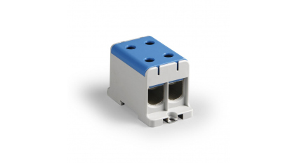 Клеммная колодка ENSTO KE68.2 (KE68.2R), сечение провода 35-150 мм2, ток 320 A, Синий фото 1