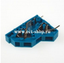 Клеммная колодка DINKLE WKK500-02P-BL, 2 контакта, сечение провода 0.5-2.5 мм2, ток 24 A, Синий фото 2