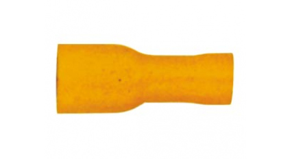 Кабельный разъем плоский faston 6.35 female KST FDFN5-250-YELLOW (1000шт) фото 1