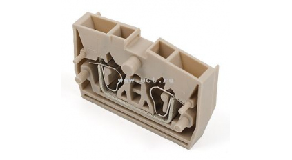 Клеммная колодка DINKLE PM2.5W (WPM2.5), Пружинная, сечение провода 0.5-2.5 мм2, ток 24 A, Бежевый фото 1