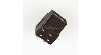 Клеммная колодка DINKLE EK500BD-02P, Винтовая, 2 контакта, сечение провода 0.5-2.5 мм2, ток 12 A, Черный фото 1