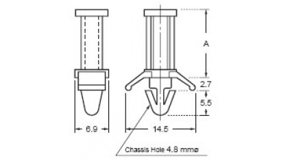 Держатель стойка для печатных плат AVC BS-19P (100шт) фото 3