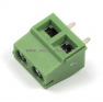 Клеммная колодка DINKLE ELK500V-02P, Винтовая, 2 контакта, сечение провода 0.14-1.5 мм2, ток 14 A, Зеленый фото 2