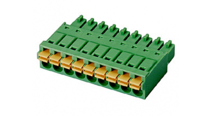 Клеммная колодка DINKLE 0221-2017, Пружинная, 17 контактов, сечение провода 0.2-1.5 мм2, ток 8 A, Зеленый фото 1