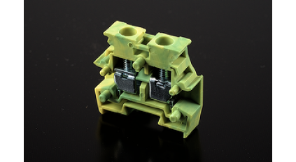 Клеммная колодка DINKLE PM2.5NG, Винтовая, сечение провода 0.34-2.5 мм2, ток 24 A, Желто-зеленый фото 1