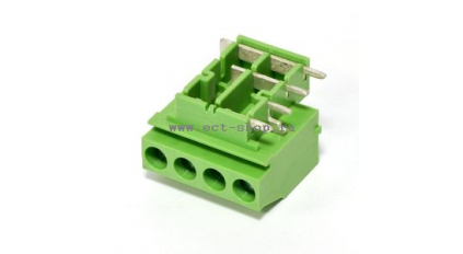 Клеммная колодка DINKLE 5ES-4PL, Винтовая, 4 контакта, сечение провода 0.25-2.5 мм2, ток 18 A, Зеленый фото 2