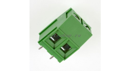 Клеммная колодка DINKLE ESK116V-02P, Винтовая, 2 контакта, сечение провода 0.5-16 мм2, ток 57 A, Зеленый фото 1