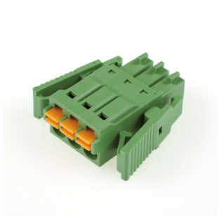 Клеммная колодка DINKLE 0221-2403, Пружинная, 3 контакта, сечение провода 0.2-1.5 мм2, ток 8 A, Зеленый