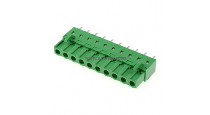 Клеммная колодка DINKLE 2ESDCV-10P, 10 контактов, сечение провода - мм2, ток 18 A, Зеленый фото 1