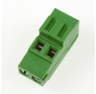 Клеммная колодка DINKLE EEK500V-02P, Винтовая, 2 контакта, сечение провода 0.2-2.5 мм2, ток 12 A, Зеленый