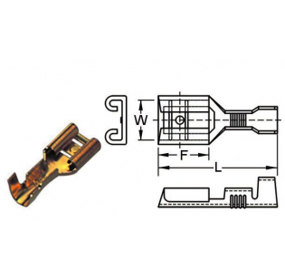 Клемма наконечник штыревой плоский  KST 503LR (100шт)