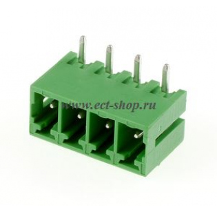 Клеммная колодка DINKLE ECH381R-04P, 4 контакта, сечение провода - мм2, ток 14 A, Зеленый