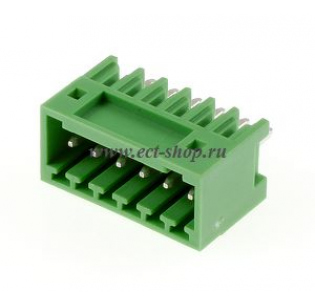 Клеммная колодка DINKLE ECH250V-06P, 6 контактов, сечение провода - мм2, ток 4 A, Зеленый