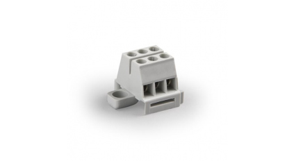 Клеммная колодка ENSTO KR5031, Винтовая, 3 контакта, сечение провода 0.5-1.5 мм2, ток 17.5 A, Белый фото 1