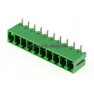 Клеммная колодка DINKLE ECH350R-10P, 10 контактов, сечение провода - мм2, ток 14 A, Зеленый фото 2