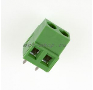 Клеммная колодка DINKLE TB18V-02P, Винтовая, 2 контакта, сечение провода 0.5-2.5 мм2, ток 20 A, Зеленый