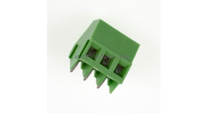 Клеммная колодка DINKLE EK508A-03P, Винтовая, 3 контакта, сечение провода 0.14-2.5 мм2, ток 24 A, Зеленый фото 1