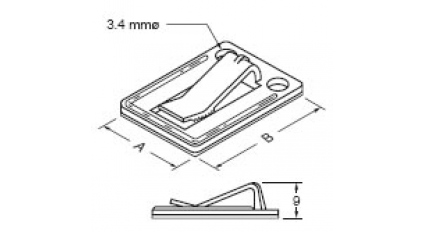 Cамоклеющаяся площадка для крепления кабеля AVC AFC-22A-N (100шт) фото 3