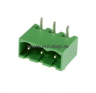 Клеммная колодка DINKLE 5EHDRC-03P, 3 контакта, сечение провода - мм2, ток 18 A, Зеленый