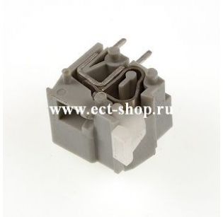 Клеммная колодка DINKLE WKV116A, Пружинная, 1 контакт, сечение провода 0.5-2.5 мм2, ток 24 A, Серый