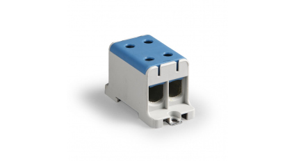 Клеммная колодка ENSTO KE67.2 (KE67.2R), сечение провода 16-95 мм2, ток 245 A, Синий фото 1