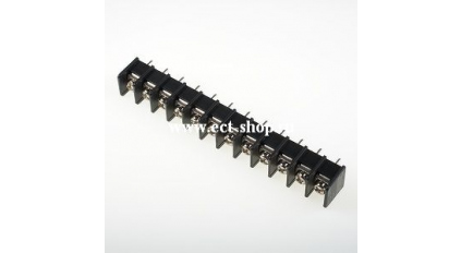 Клеммная колодка DINKLE DT31-B01W-12, Винтовая, 12 контактов, сечение провода 0.5-4 мм2, ток 20 A, Черный фото 1