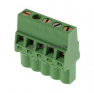 Клеммная колодка DINKLE 2ESDRL-05P, Винтовая, 5 контактов, сечение провода 0.2-2.5 мм2, ток 18 A, Зеленый фото 2