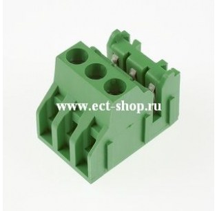 Клеммная колодка DINKLE AM500-03P, Винтовая, 3 контакта, сечение провода 0.2-2.5 мм2, ток 6 A, Зеленый