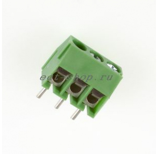 Клеммная колодка DINKLE ED500V-03P (новый корпус), Винтовая, 3 контакта, сечение провода 0.5-1.5 мм2, ток 17.5 A, Зеленый