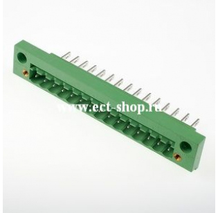 Клеммная колодка DINKLE 2EHDP-15P, 15 контактов, сечение провода - мм2, ток 18 A, Зеленый