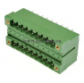 Клеммная колодка DINKLE 5EHDBVM-18P, 18 контактов, сечение провода - мм2, ток 18 A, Зеленый фото 2