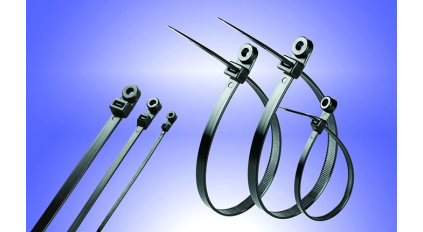 Стяжка кабельная пластиковая с отверстием под саморез, AVC ALC-315H (100шт) фото 1