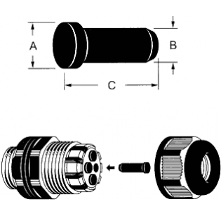 Заглушки каб ввода ECT SM-50