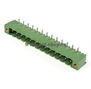 Клеммная колодка DINKLE 5EHDRM-13P, 13 контактов, сечение провода - мм2, ток 18 A, Зеленый