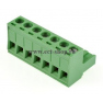Клеммная колодка DINKLE 5ESDV-07P, Винтовая, 7 контактов, сечение провода 0.2-4 мм2, ток 18 A, Зеленый фото 2