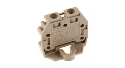 Клеммная колодка DINKLE PM2.5N, Винтовая, сечение провода 0.34-2.5 мм2, ток 24 A, Бежевый фото 1